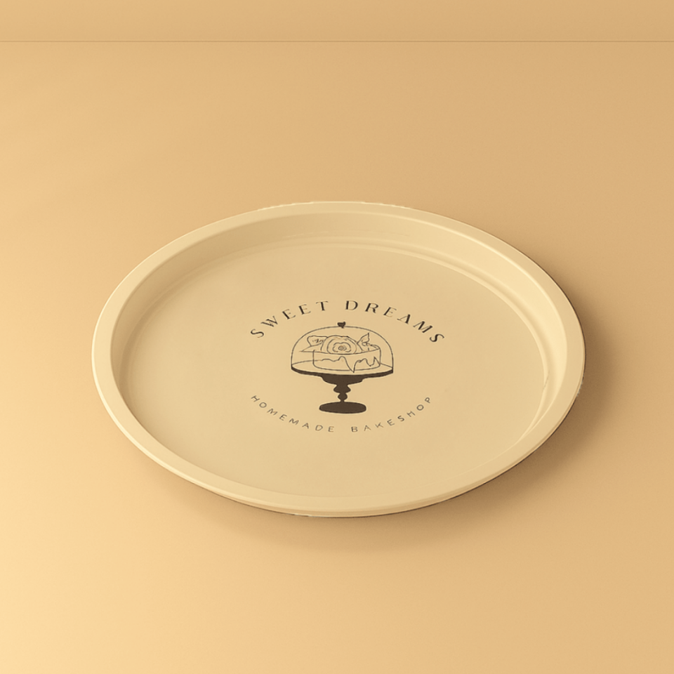 Sarkap Home Pastel Desen Metal Tepsi SweetDreams