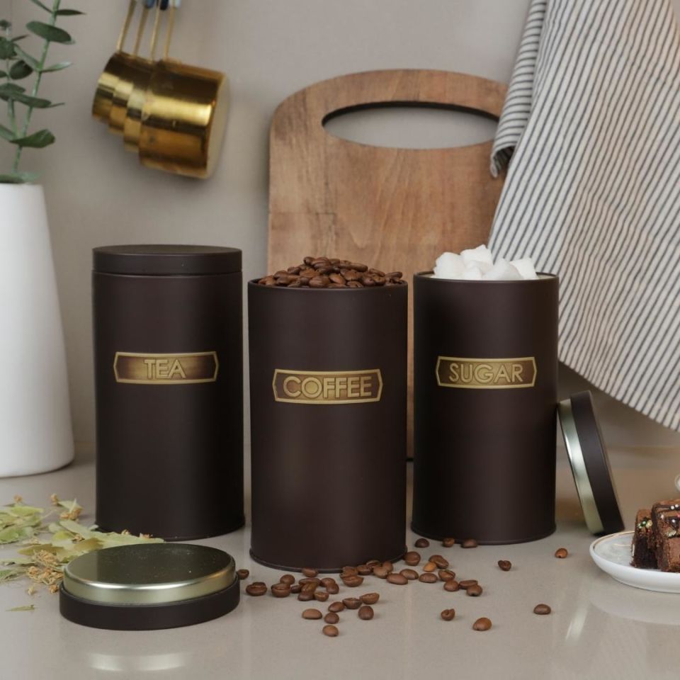 Sarkap Home Metal Vakumlu Kapaklı 3'lü Saklama Kabı Soft Touch Büyük Boy