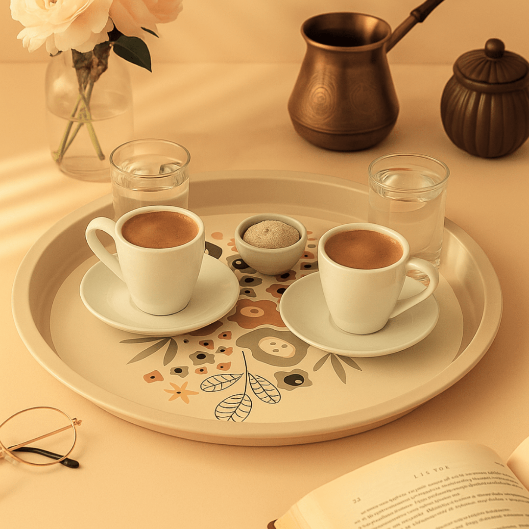 Sarkap Home Pastel Desen Metal Tepsi SoftÇiçekler