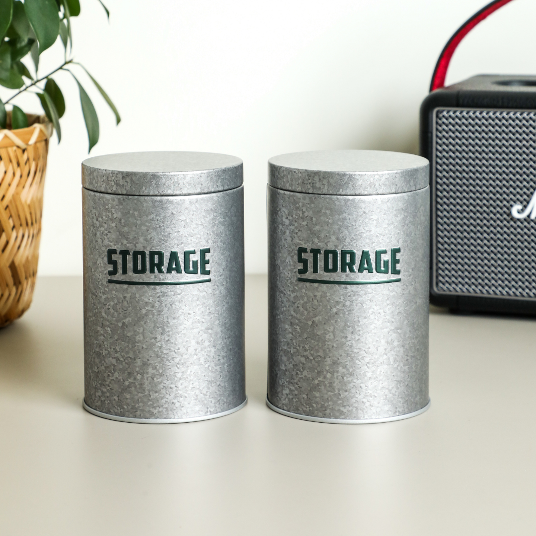 Sarkap Home Ice, Cold, Drink Seri 2'li Metal Yuvarlak Saklama Kabı