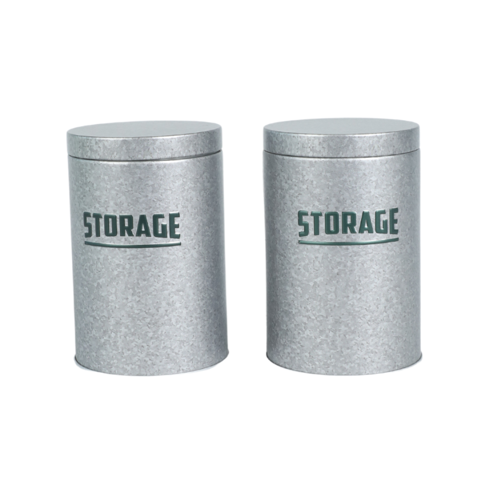 Sarkap Home Ice, Cold, Drink Seri 2'li Metal Yuvarlak Saklama Kabı