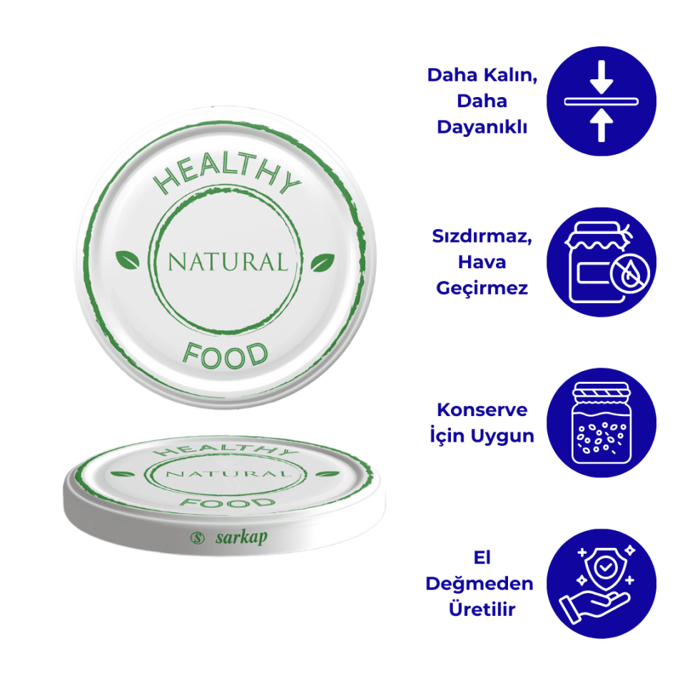 Hijyenik Paketli 10 Adet Kavanoz Kapağı 82 mm