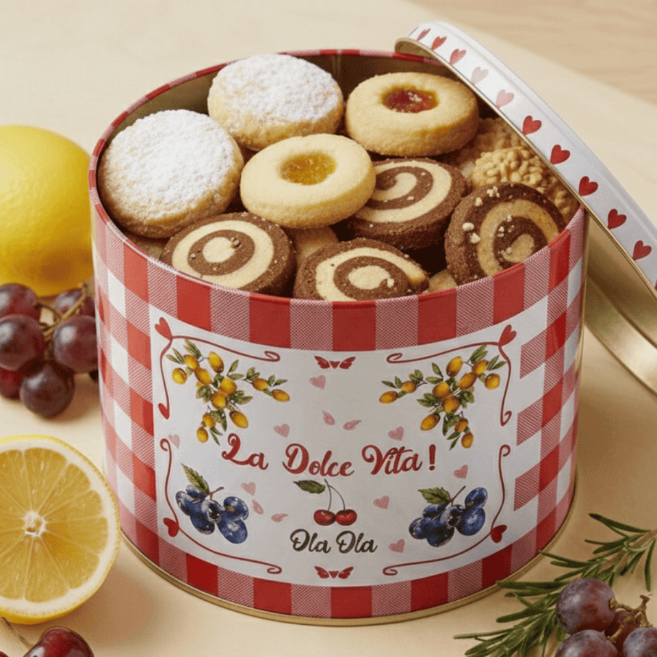 La Dolce Vita Dekoratif Metal Saklama Kutusu Kırmızı