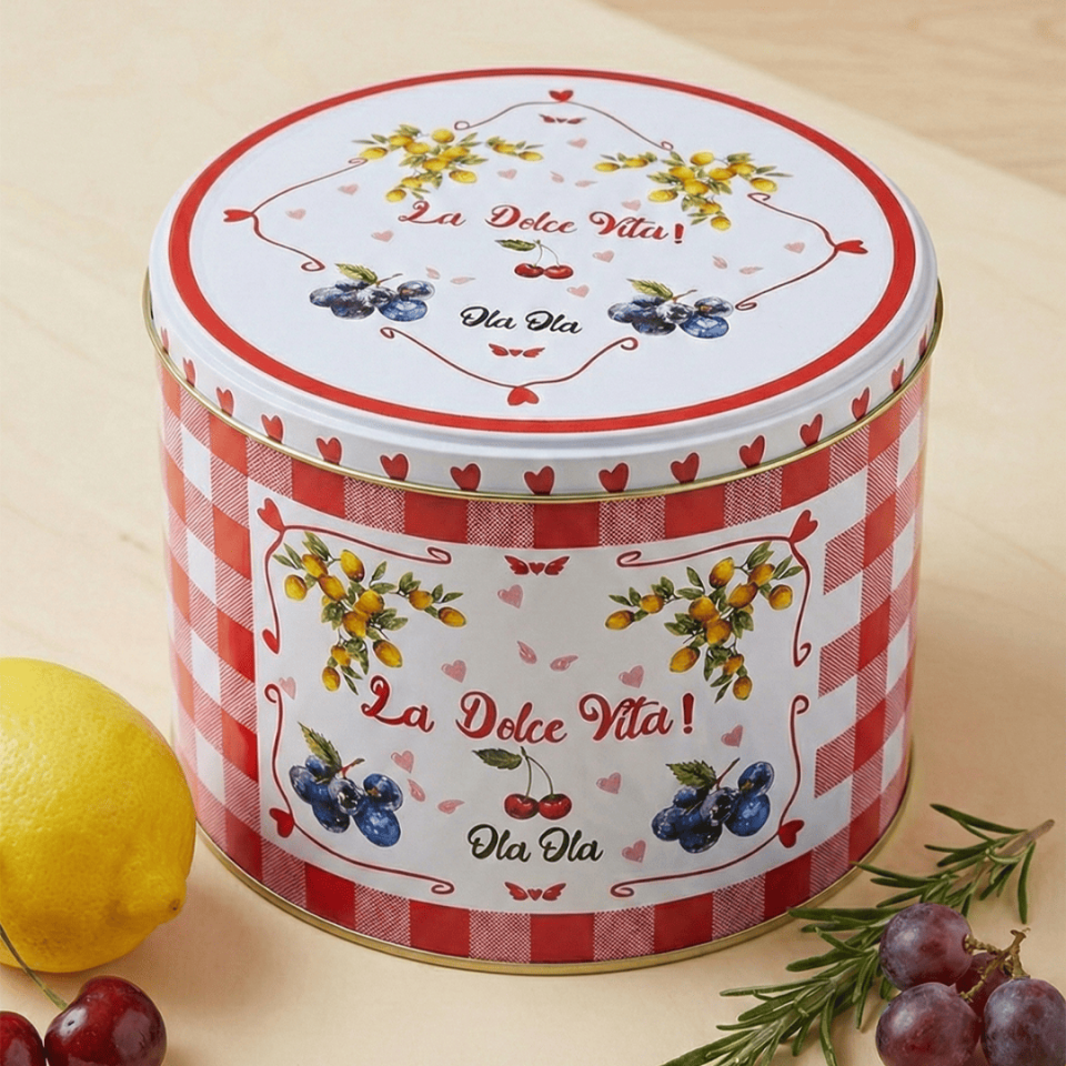 La Dolce Vita Dekoratif Metal Saklama Kutusu Kırmızı