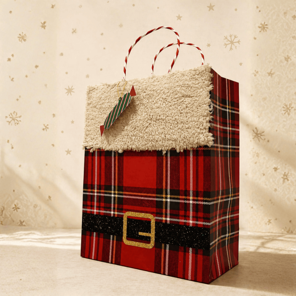 12'li 26x12x32 cm Özel Tasarım Kemer Model Hediyelik Karton Çanta