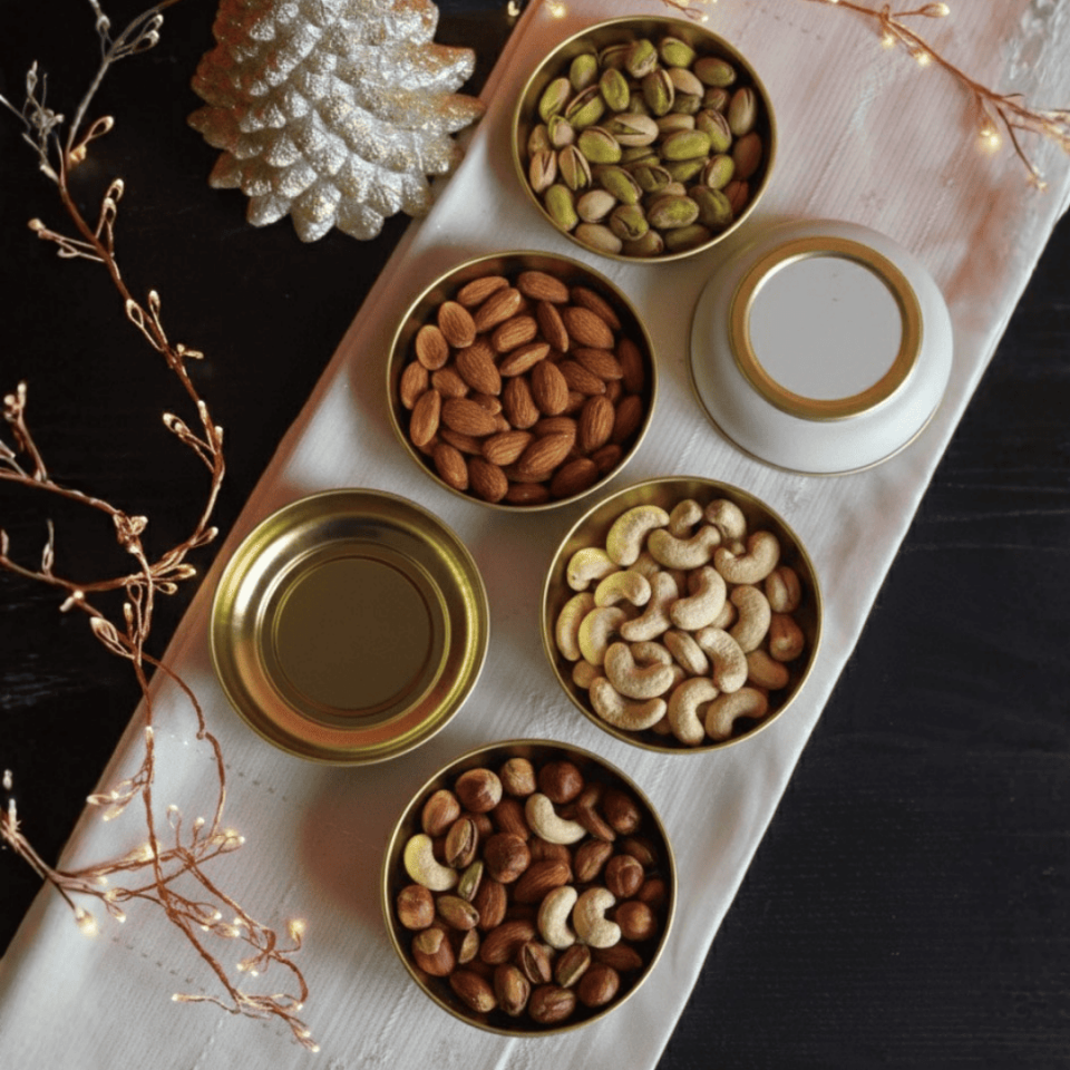 Sarkap Home 6'lı Çerezlik Seti KremGold