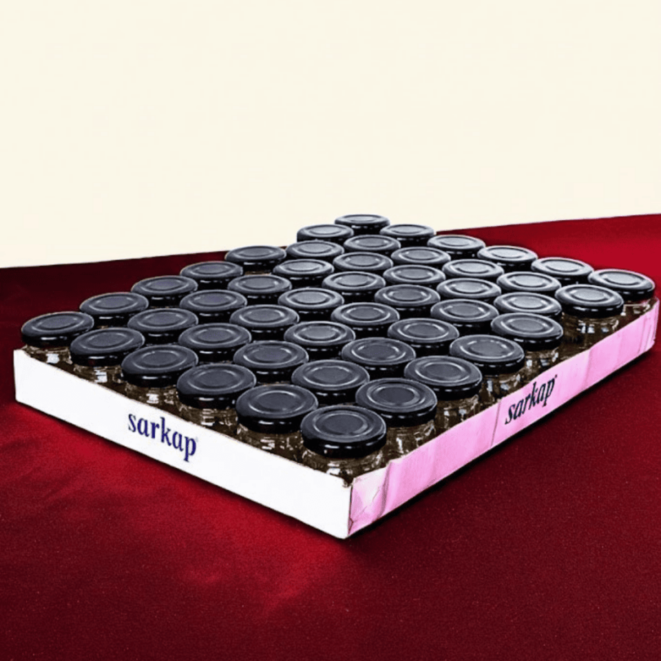 Sarkap Home 47'li 40 ml Cam Kavanoz Seti Siyah