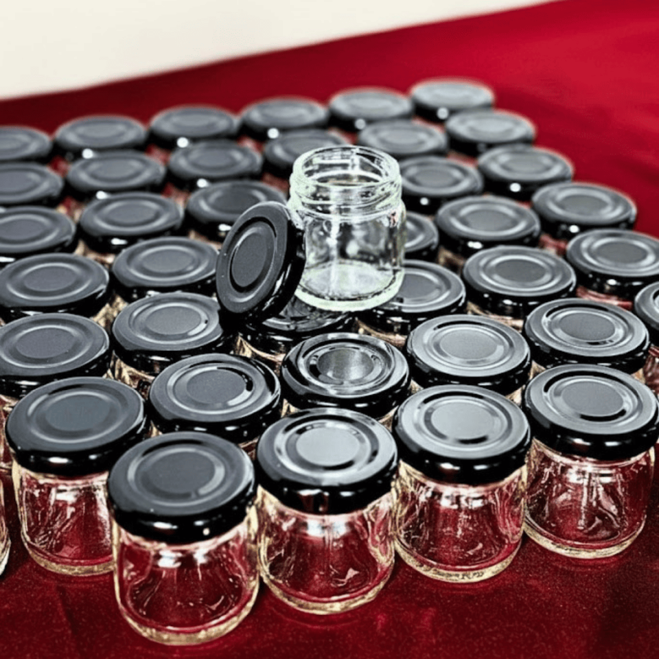 Sarkap Home 47'li 40 ml Cam Kavanoz Seti Siyah