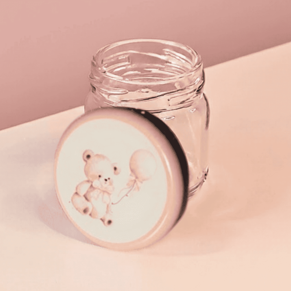 Sarkap Home 47'li 40 ml Cam Kavanoz Seti PembeAyıcık