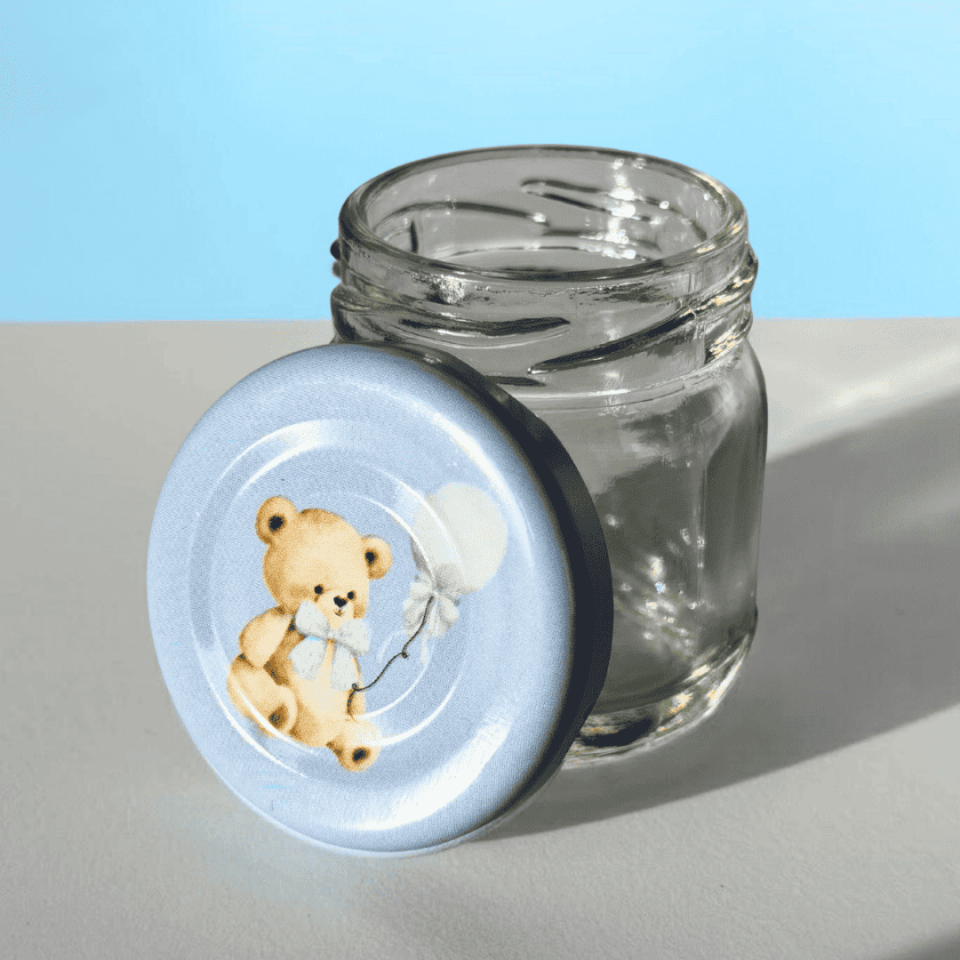 Sarkap Home 47'li 40 ml Cam Kavanoz Seti MaviAyıcık