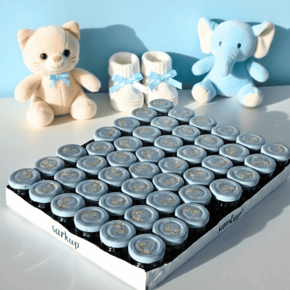 Sarkap Home 47'li 40 ml Cam Kavanoz Seti MaviAyıcık