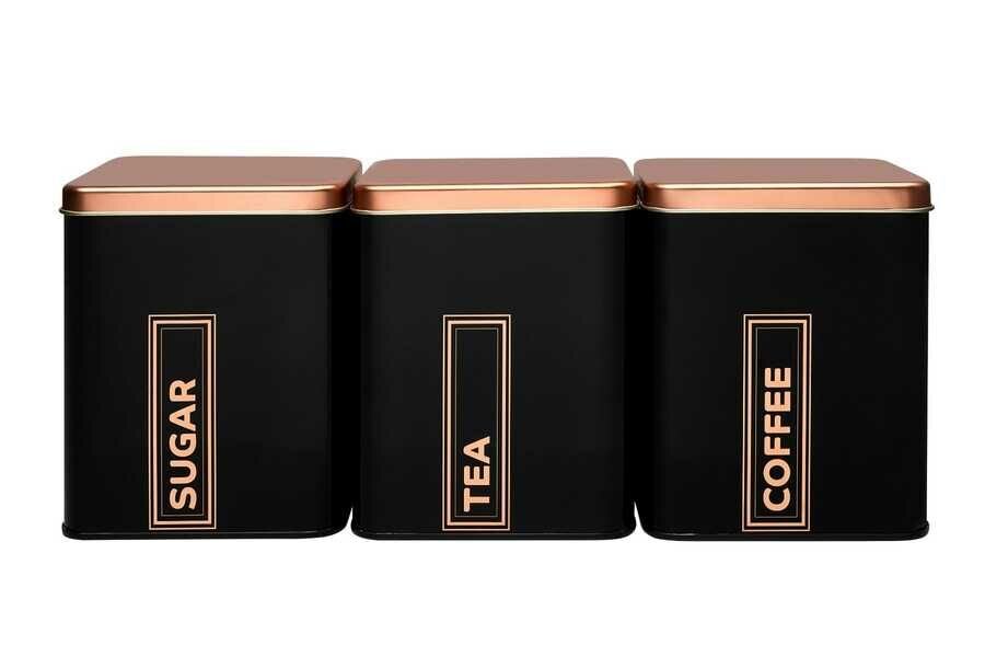 3'lü Metal Coffee Tea Sugar Kutusu - 1500 Ml