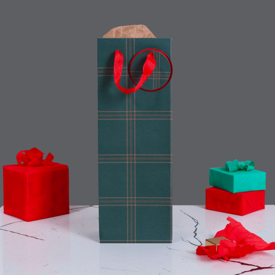 Sarkap Home Özel Tasarım Desenli Hediyelik Karton Çanta YeşilHediye