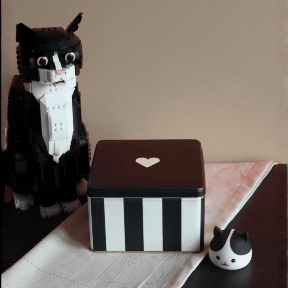 Sarkap Home 2,6 L Desenli Metal Saklama Kutu 164x164x96 mm SiyahKalp