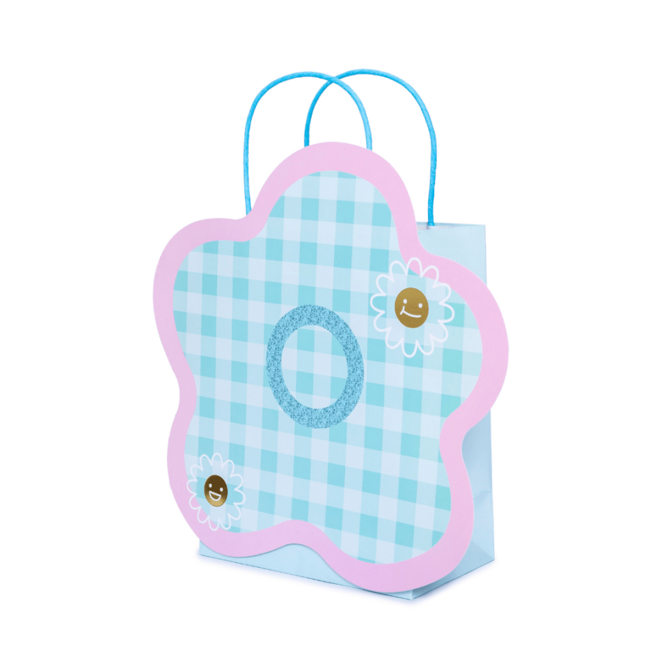 Sarkap Home Özel Tasarım Desenli Hediyelik Karton Çanta MaviÇiçek