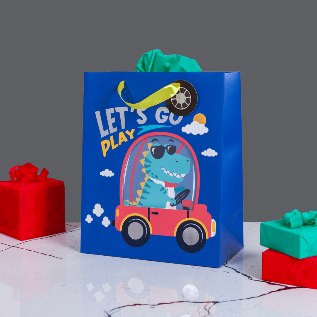 Sarkap Home Özel Tasarım Desenli Hediyelik Karton Çanta Mavi