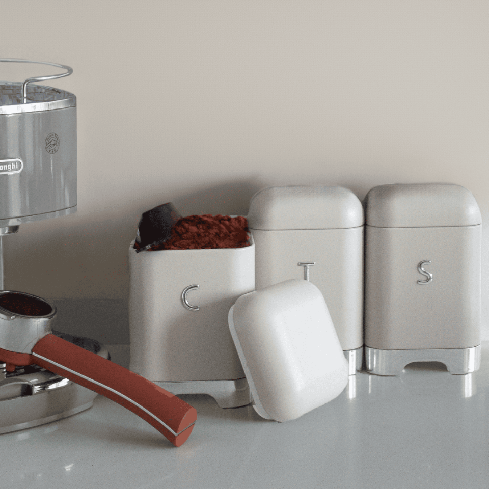 Sarkap Home 1L Galvaniz 3'lü Tea Coffee Sugar Saklama Kutusu Seti-115x150
