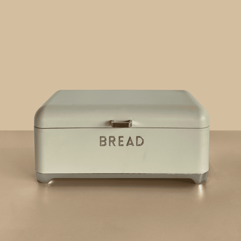 Sarkap Home Galvaniz Set-15,8L Büyük Boy Bread Ekmeklik & 1L 3'lü Tea Coffee Sugar Saklama Kutusu
