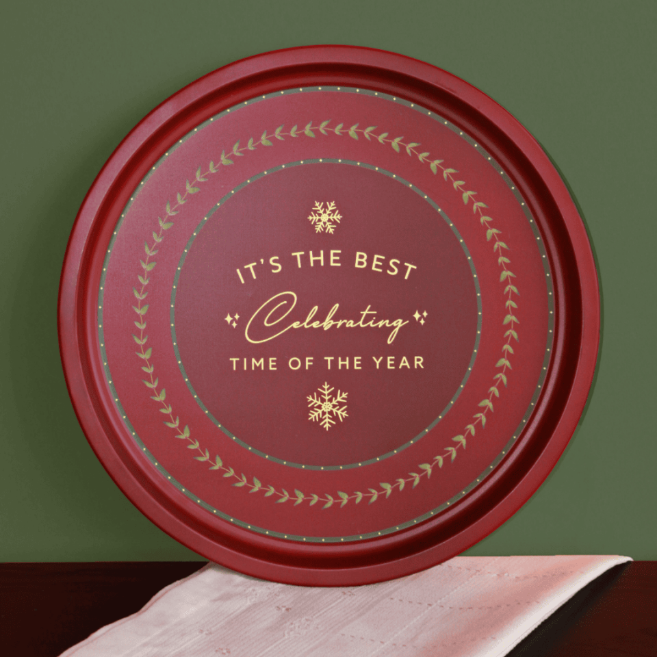 Sarkap Home Dekoratif Metal Tepsi BordoWishes