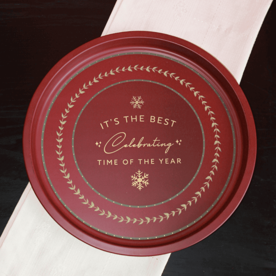 Sarkap Home Dekoratif Metal Tepsi BordoWishes