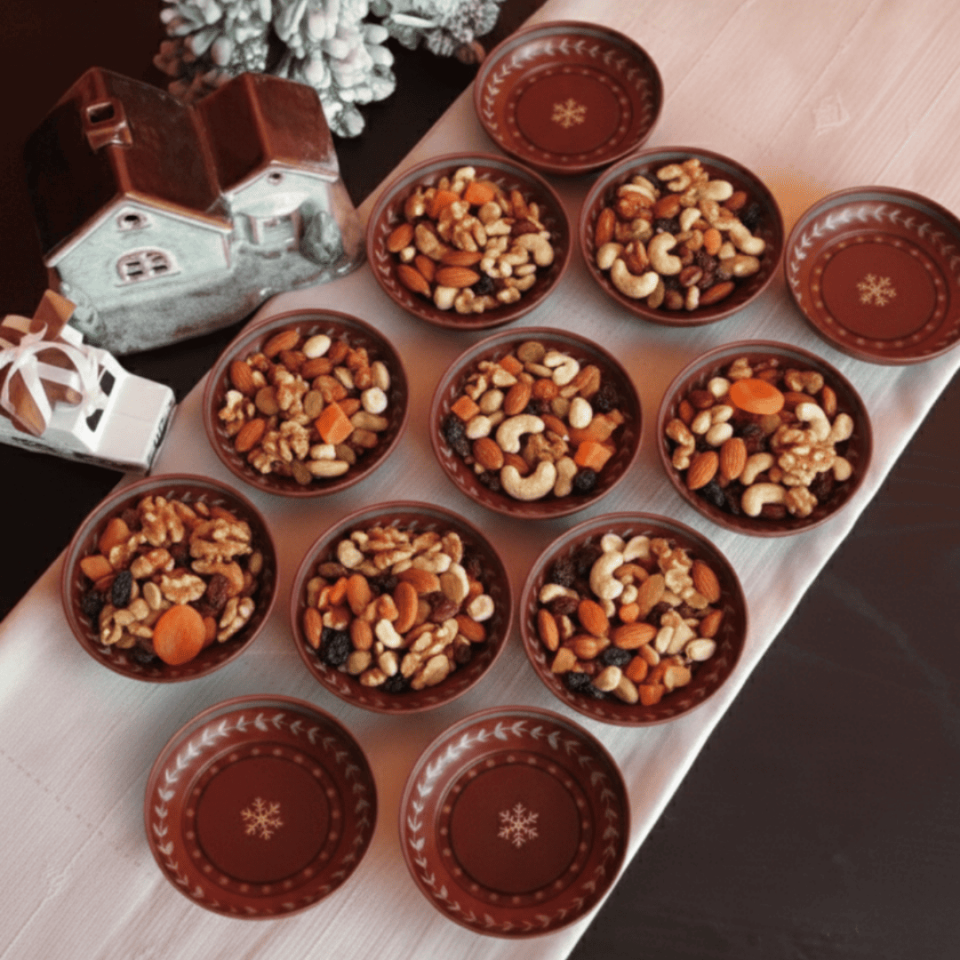 Sarkap Home 12'li Gold Dondurmalık ve Çerezlik Seti BestWishesKırmızı