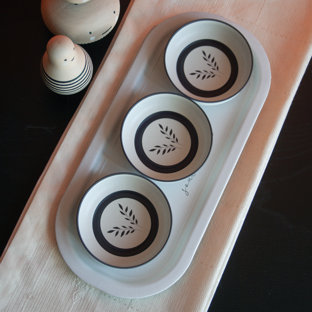 Sarkap Home 3'lü Çerezlik ve Sunumluk Tepsi Seti SoulKitchen