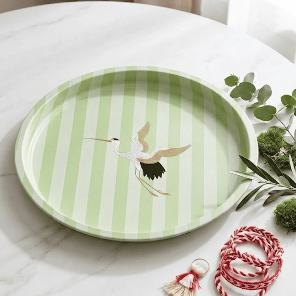 Sarkap Home 34 cm Metal Tepsi HellenYeşil