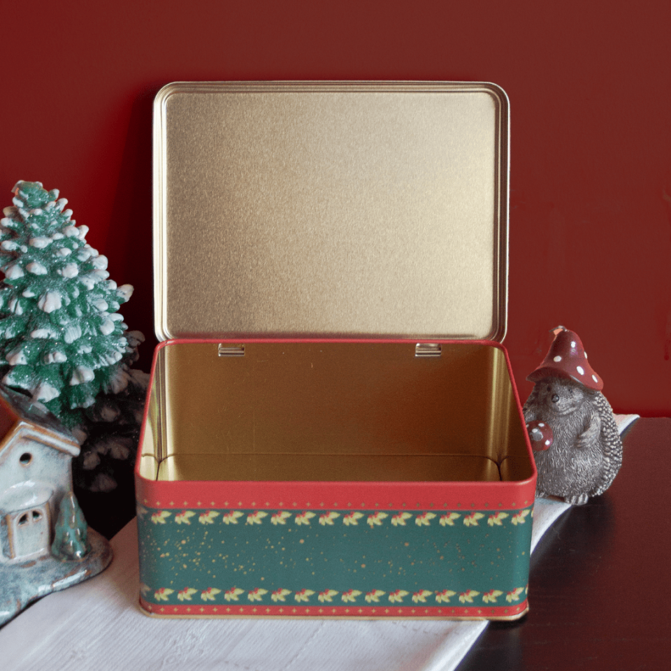 Sarkap Home Kış Serisi Dekoratif Metal Saklama Kutusu Celebrating