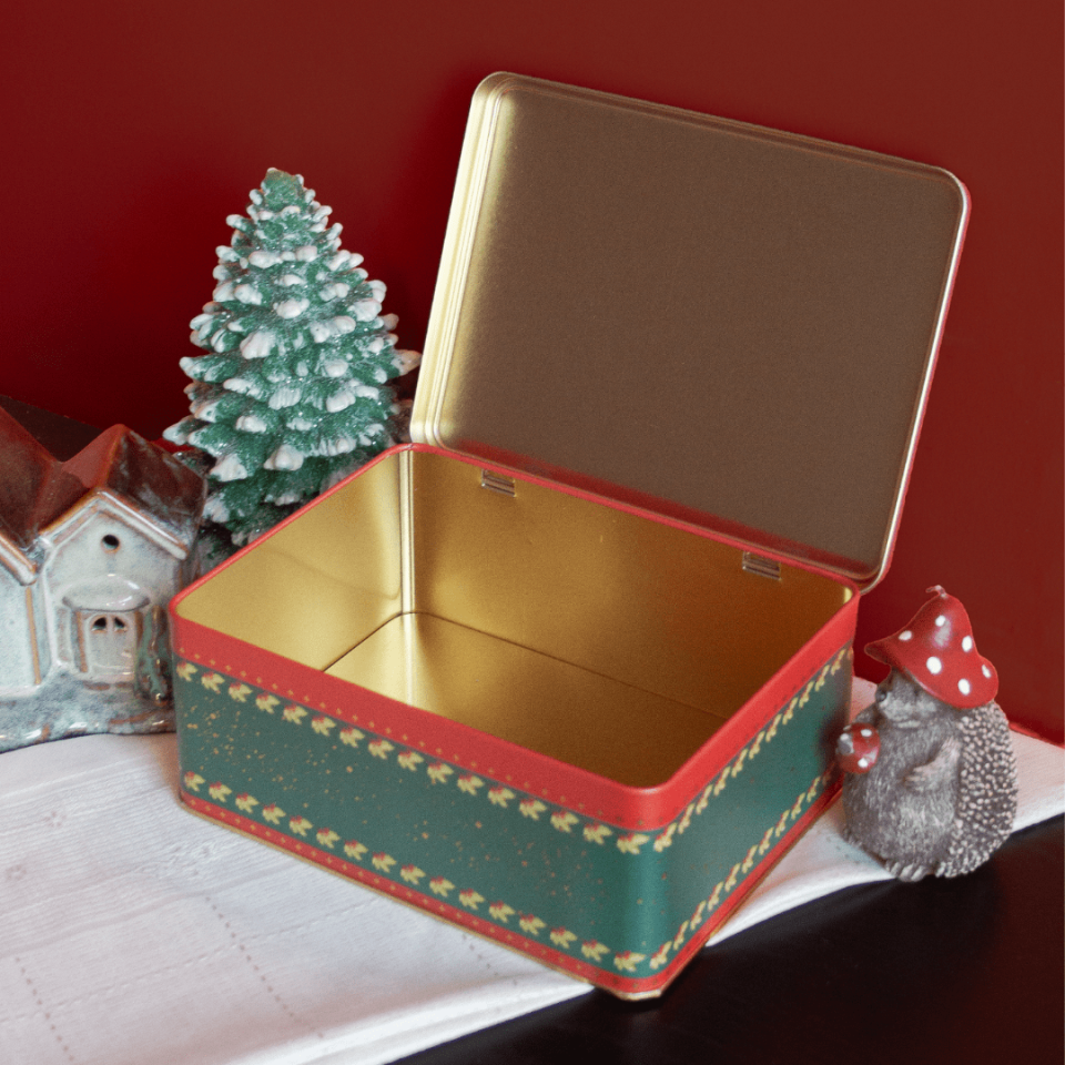 Sarkap Home Kış Serisi Dekoratif Metal Saklama Kutusu Celebrating