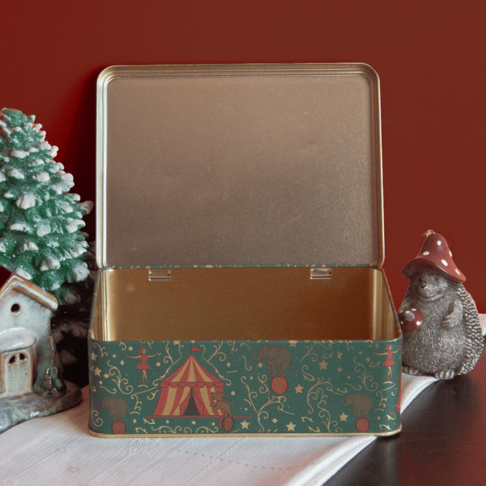 Sarkap Home Kış Serisi Dekoratif Metal Saklama Kutusu ElephantCircus