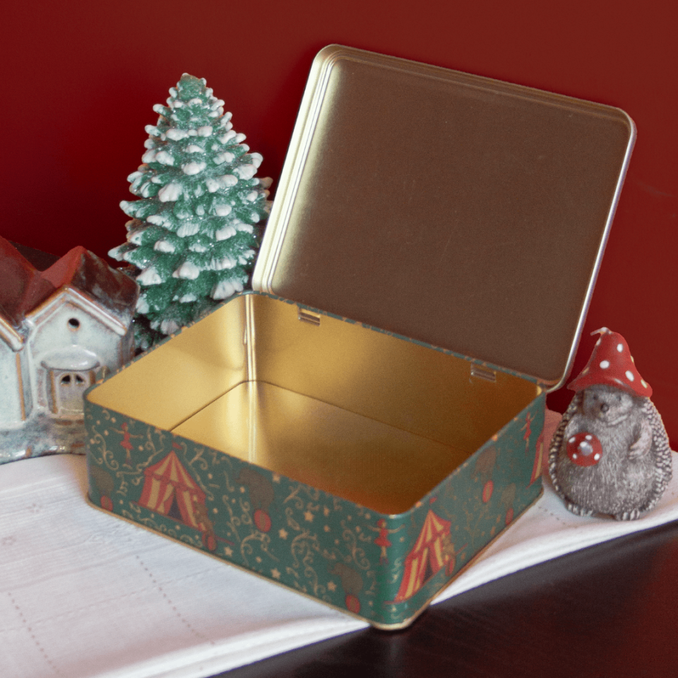 Sarkap Home Kış Serisi Dekoratif Metal Saklama Kutusu ElephantCircus