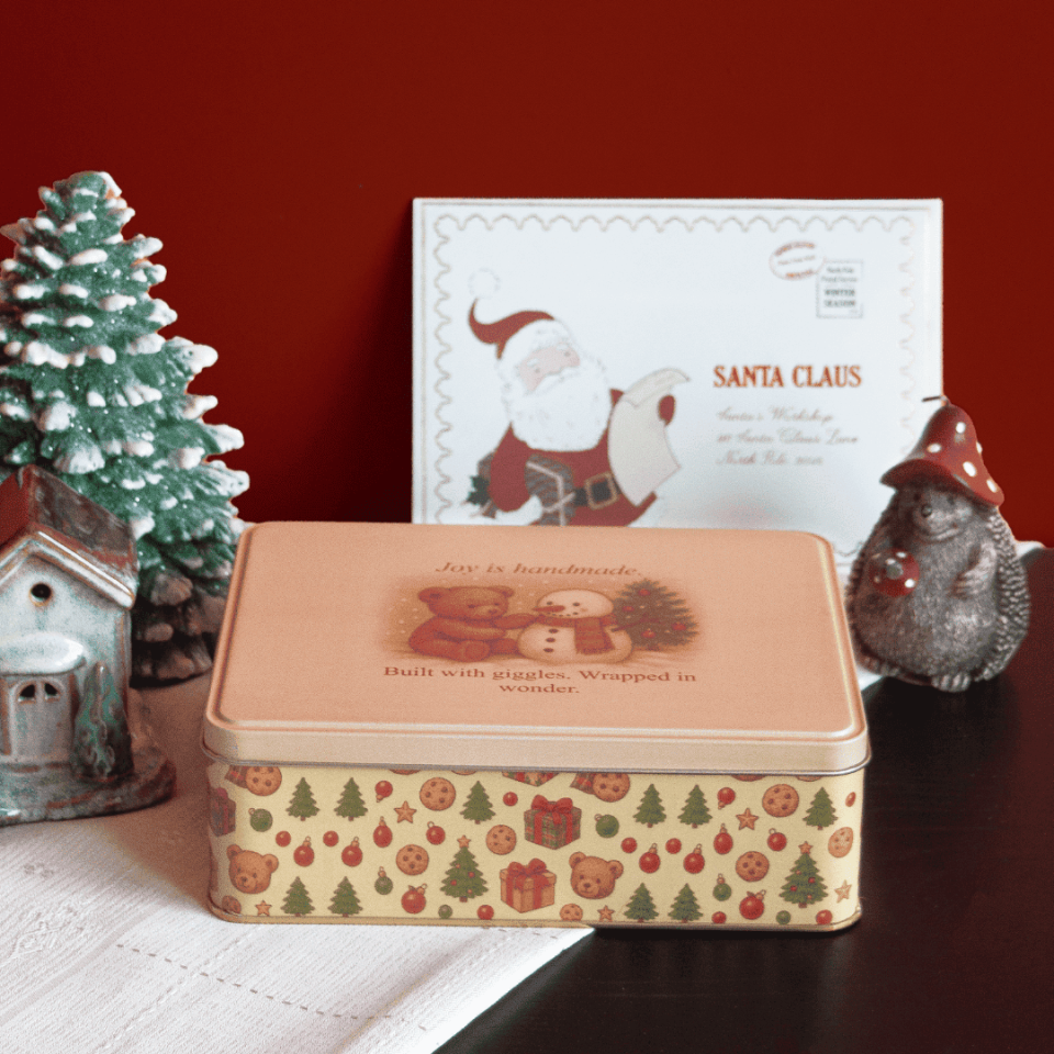 Sarkap Home Kış Serisi Dekoratif Metal Saklama Kutusu SnowyFriends