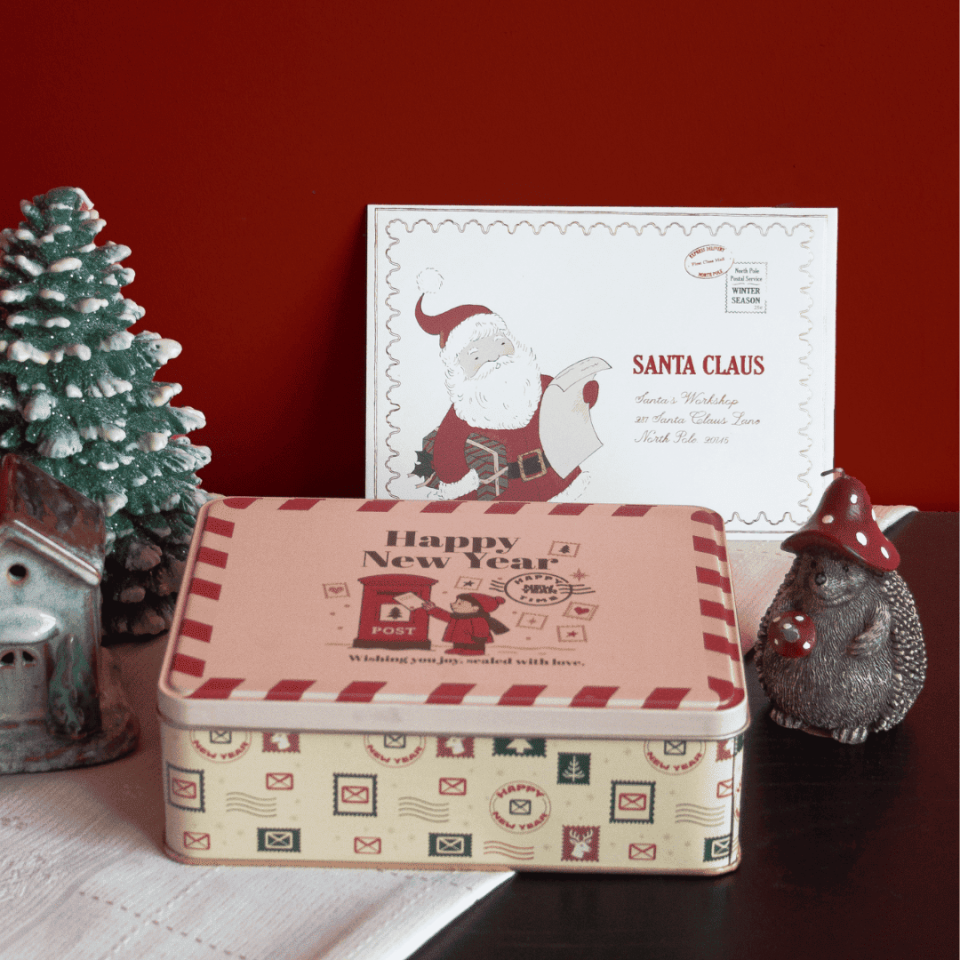 Sarkap Home Kış Serisi Dekoratif Metal Saklama Kutusu Wish Mail Box