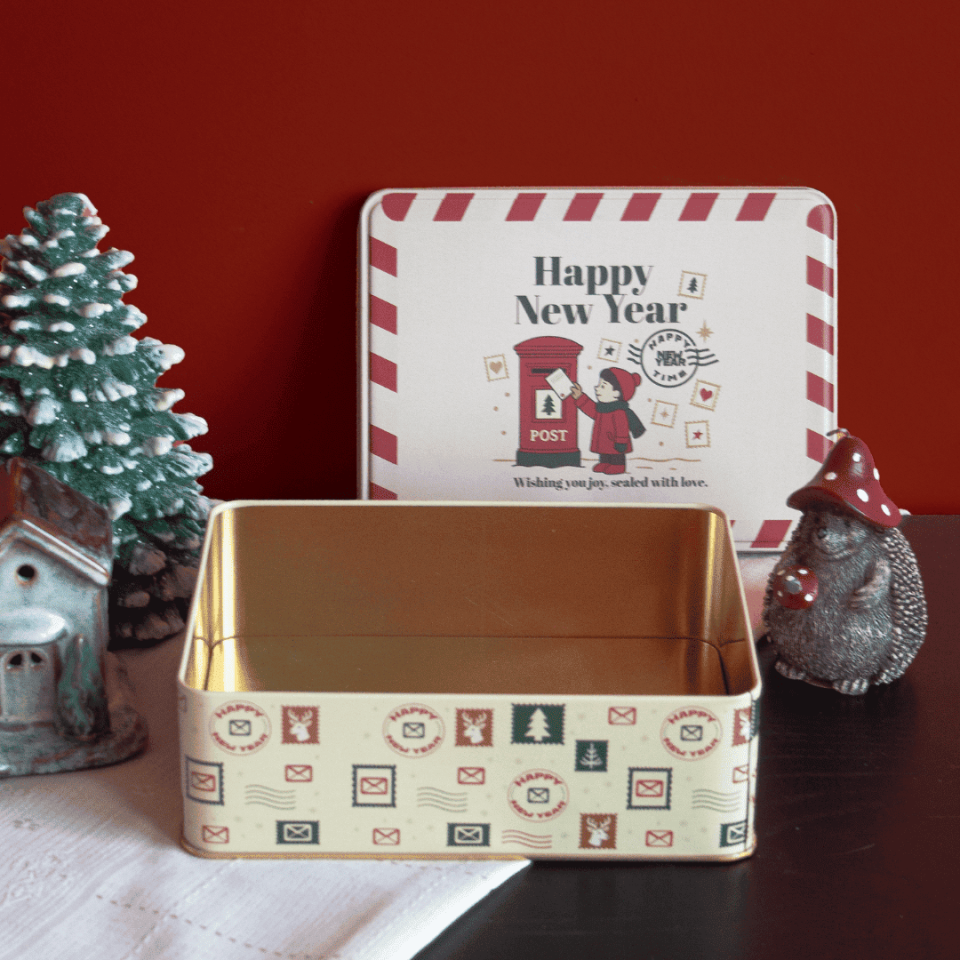 Sarkap Home Kış Serisi Dekoratif Metal Saklama Kutusu Wish Mail Box