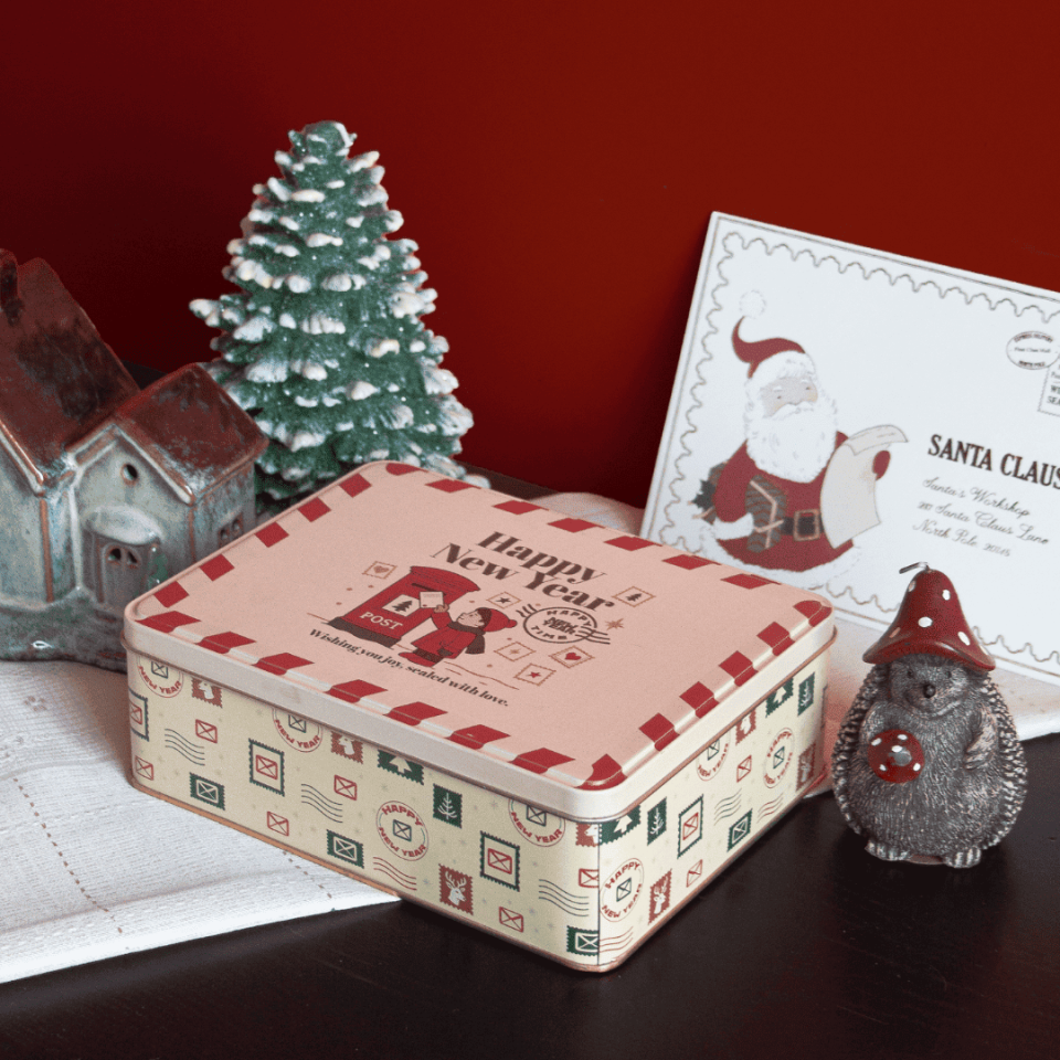 Sarkap Home Kış Serisi Dekoratif Metal Saklama Kutusu WishMailBox