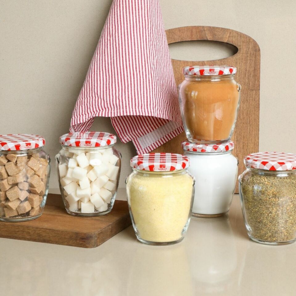 Sarkap Home 6'lı 580 ml Kapaklı Cam Kavanoz 