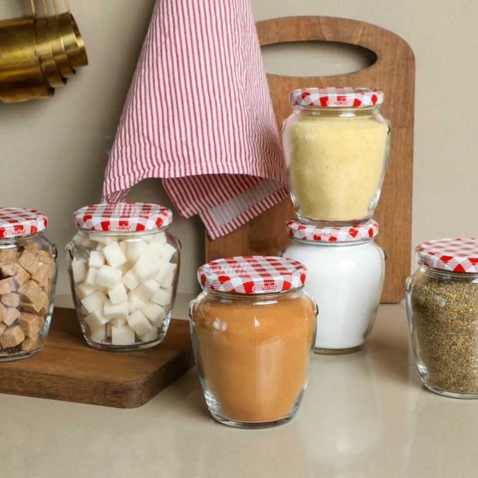 Sarkap Home 6'lı 580 ml Kapaklı Cam Kavanoz 