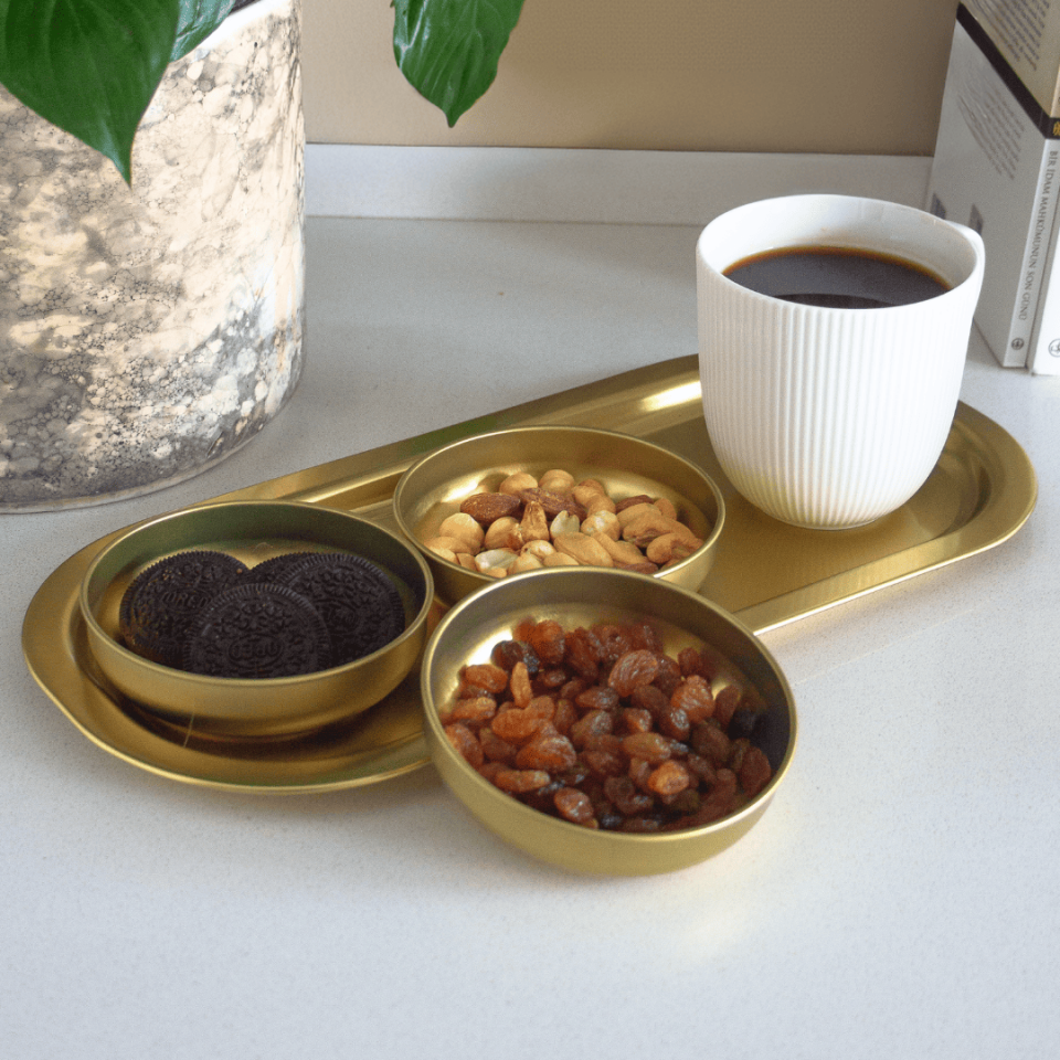 Sarkap Home 3'lü Çerezlik ve Sunumluk Tepsi Seti