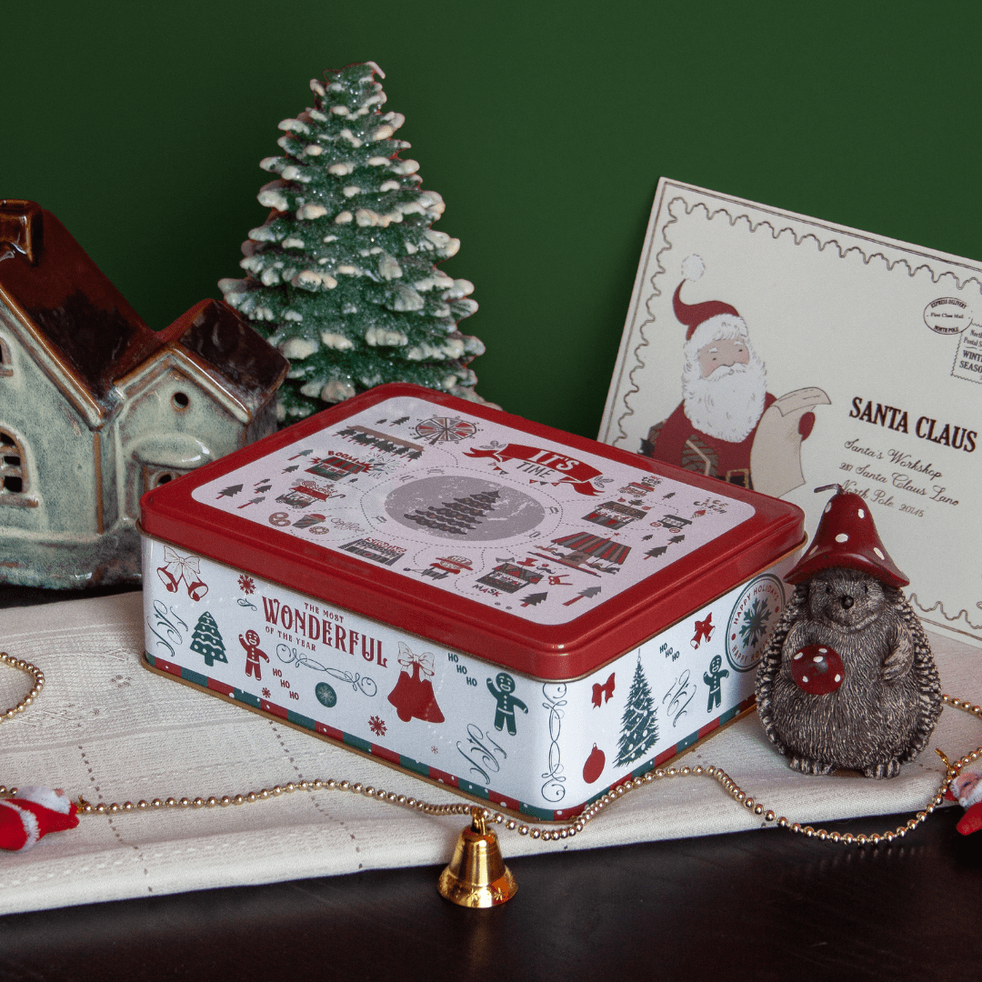 Sarkap Home Kış Serisi Dekoratif Metal Saklama Kutusu Wonderful