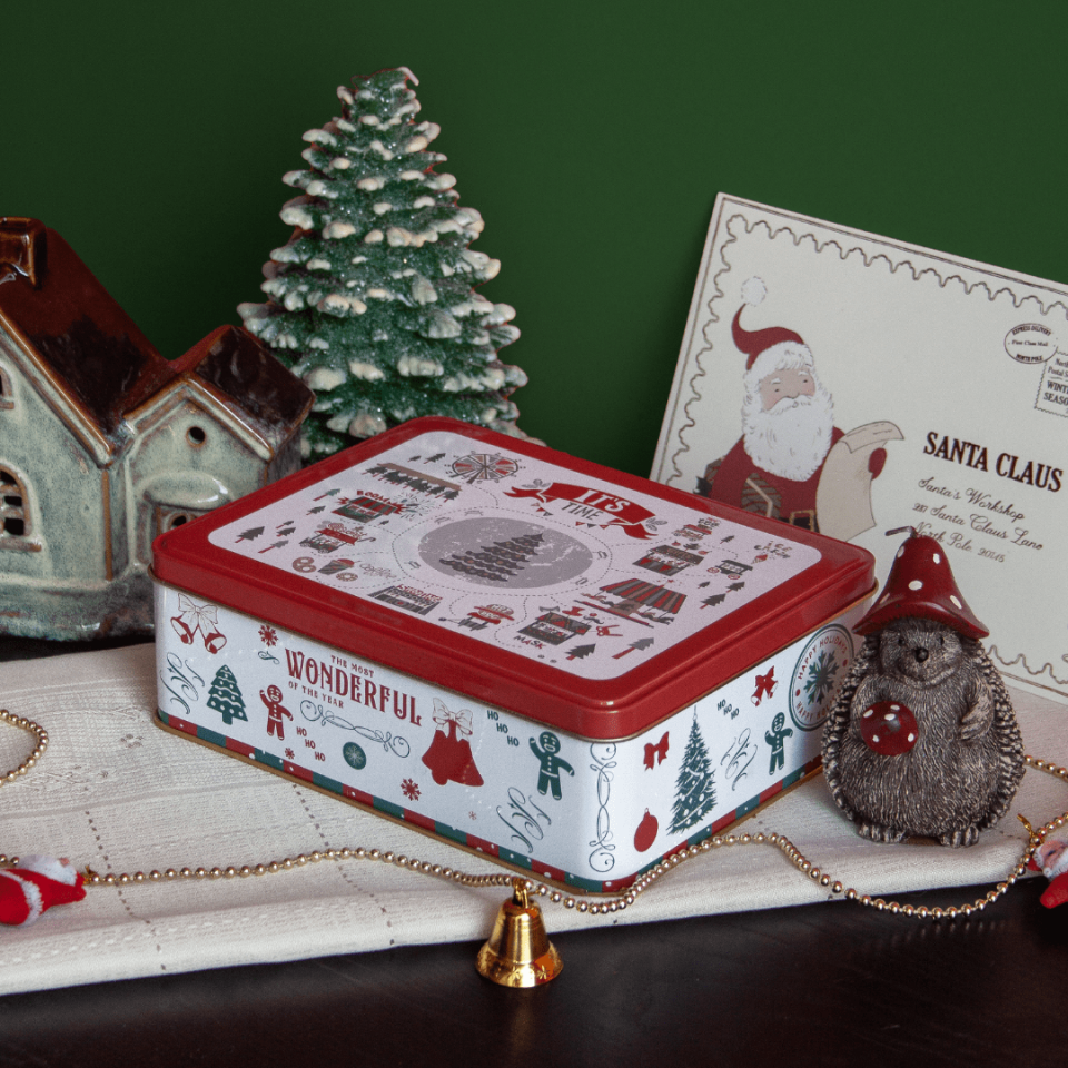 Sarkap Home Kış Serisi Dekoratif Metal Saklama Kutusu Wonderful