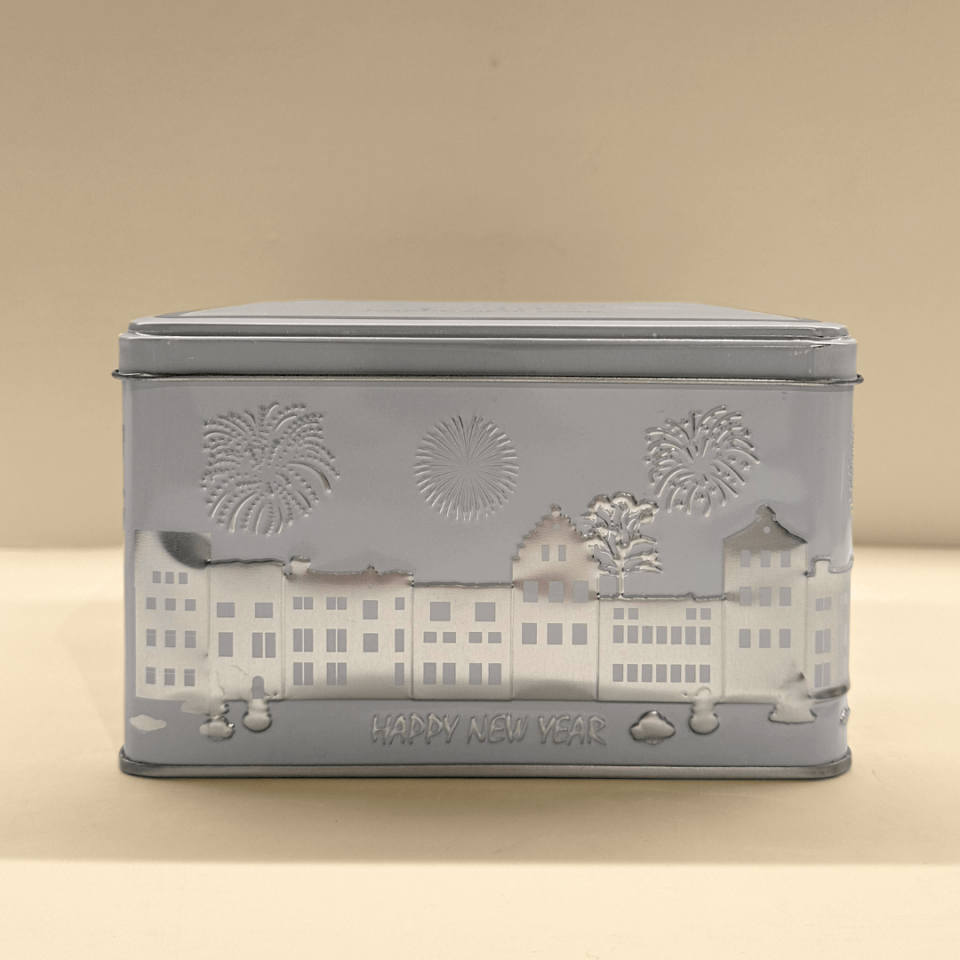 Sarkap Home New Year City Kabartmalı Saklama Kutusu Beyaz