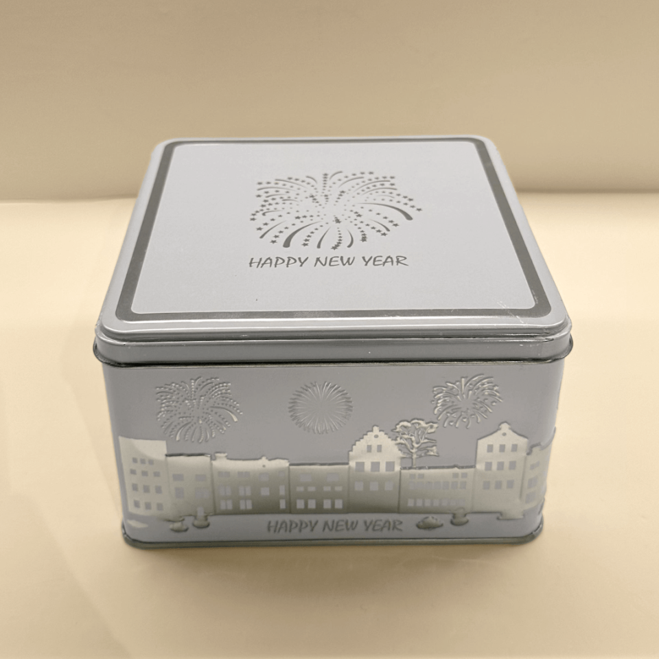 Sarkap Home New Year City Kabartmalı Saklama Kutusu Beyaz