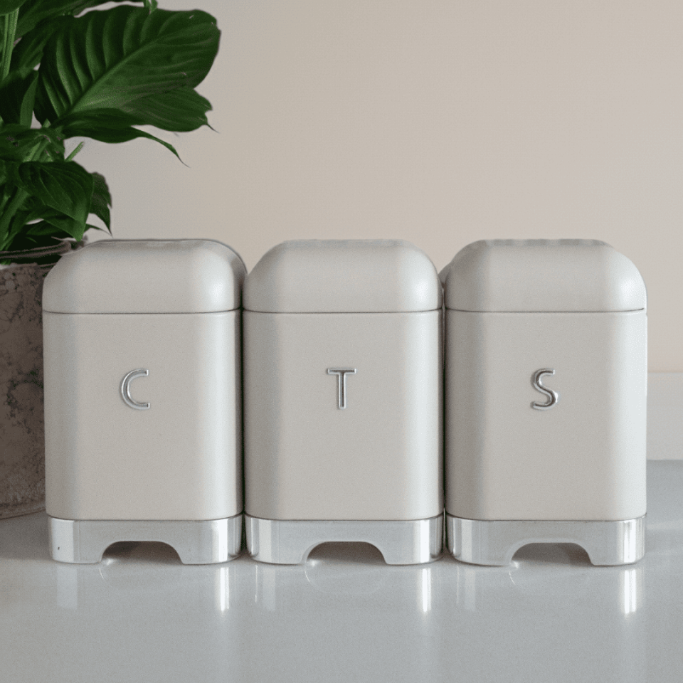 Sarkap Home 3'lü Galvaniz Metal Saklama Kutusu Seti Açık Gri