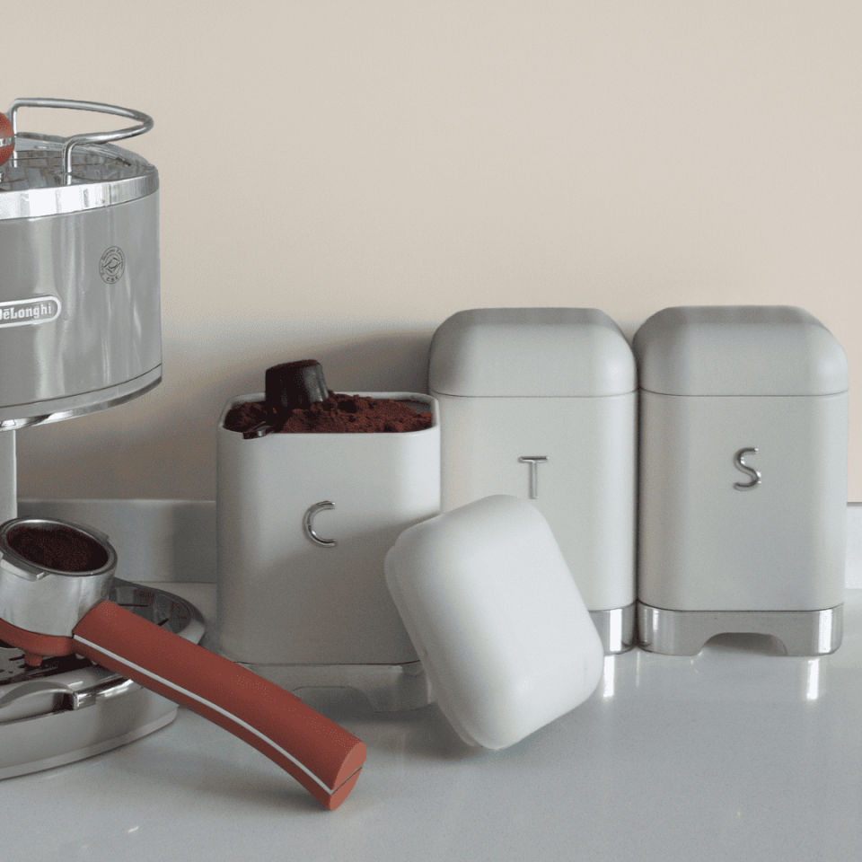 Sarkap Home 3'lü Galvaniz Metal Saklama Kutusu Seti Açık Gri