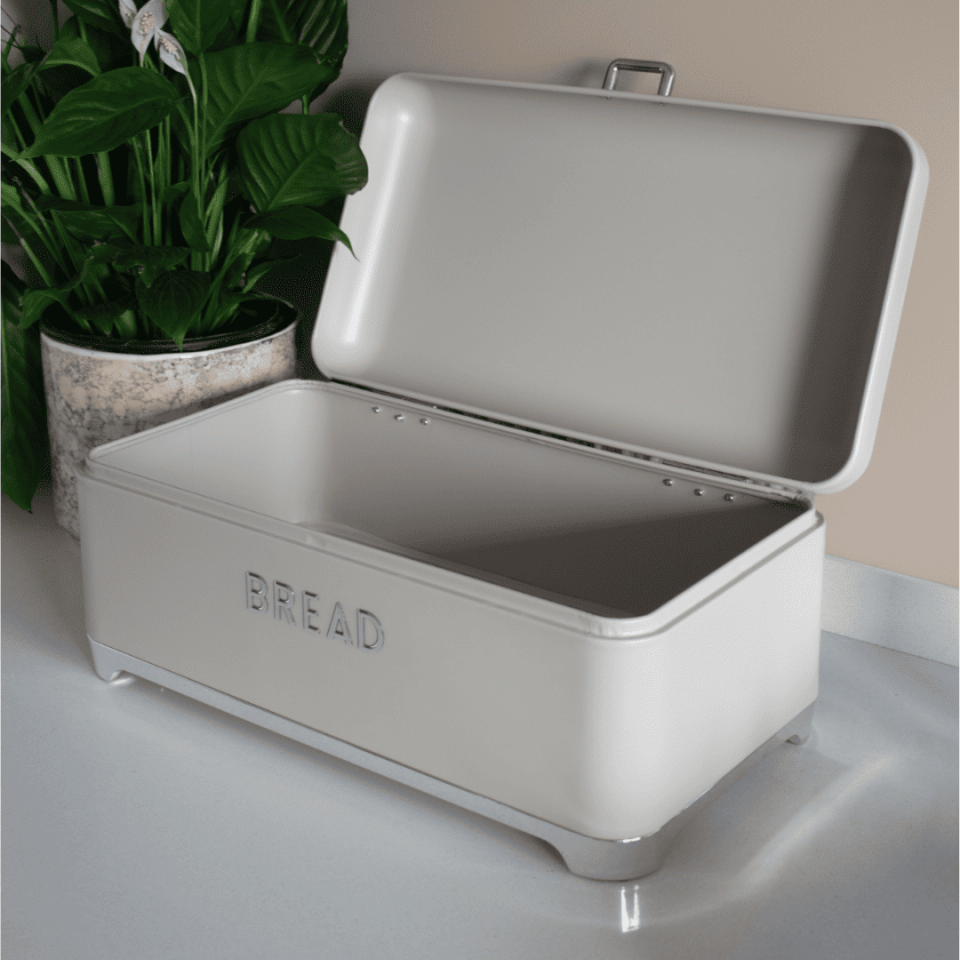 Sarkap Home Bread Galvaniz Metal Ekmek Kutusu Füme