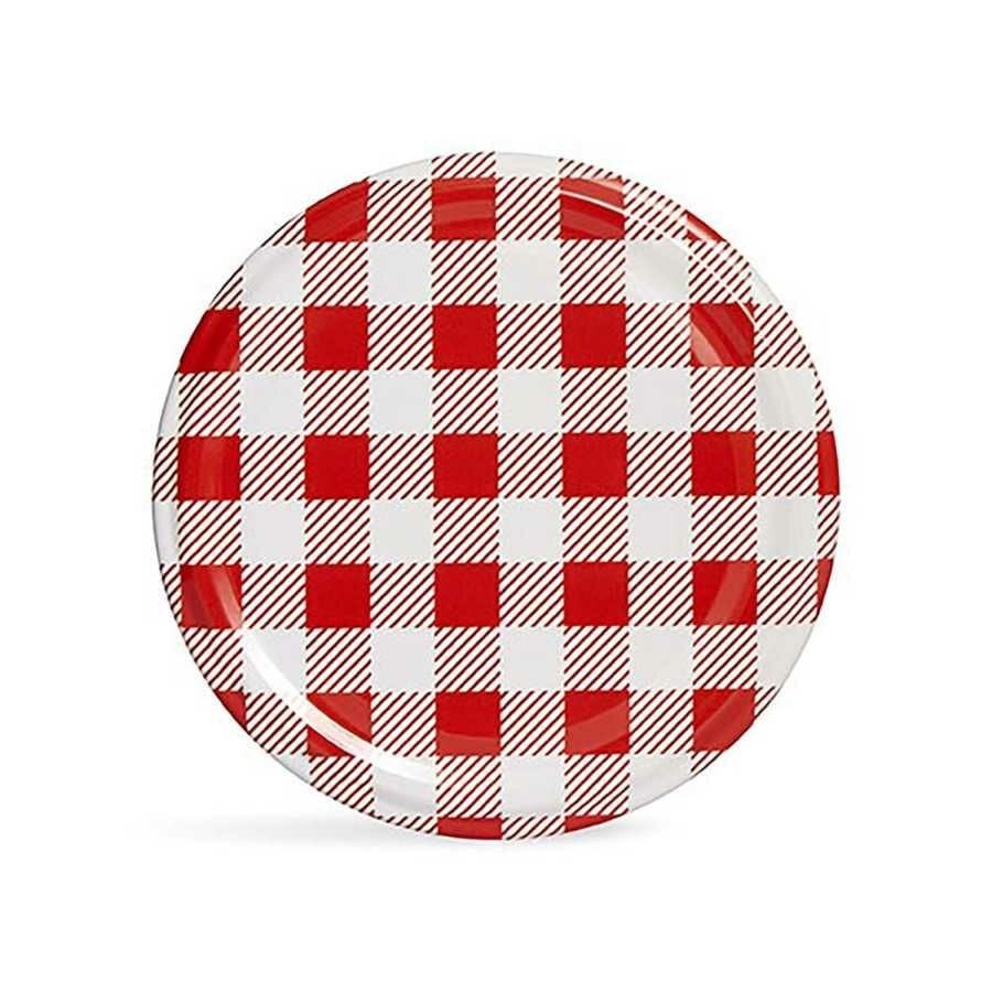 Hijyenik Paketli 10 Adet Kavanoz Kapağı Ekose Desenler 82 mm