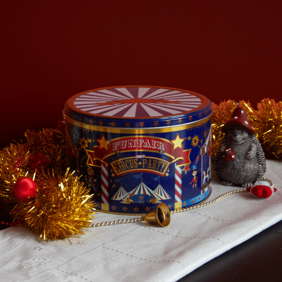 Sarkap Home Yuvarlak Dekoratif Metal Saklama Kutusu