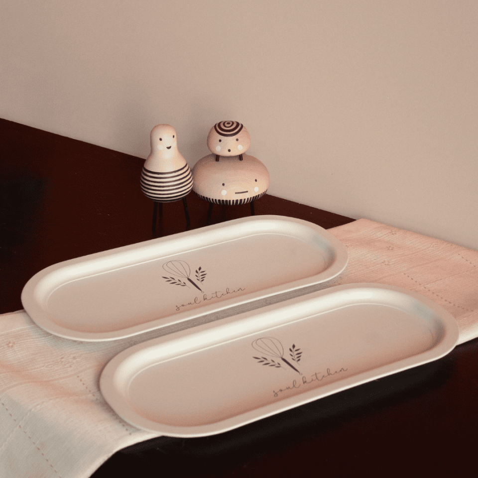 Sarkap Home 2'li Oval Sunumluk Tepsi SoulKitchen