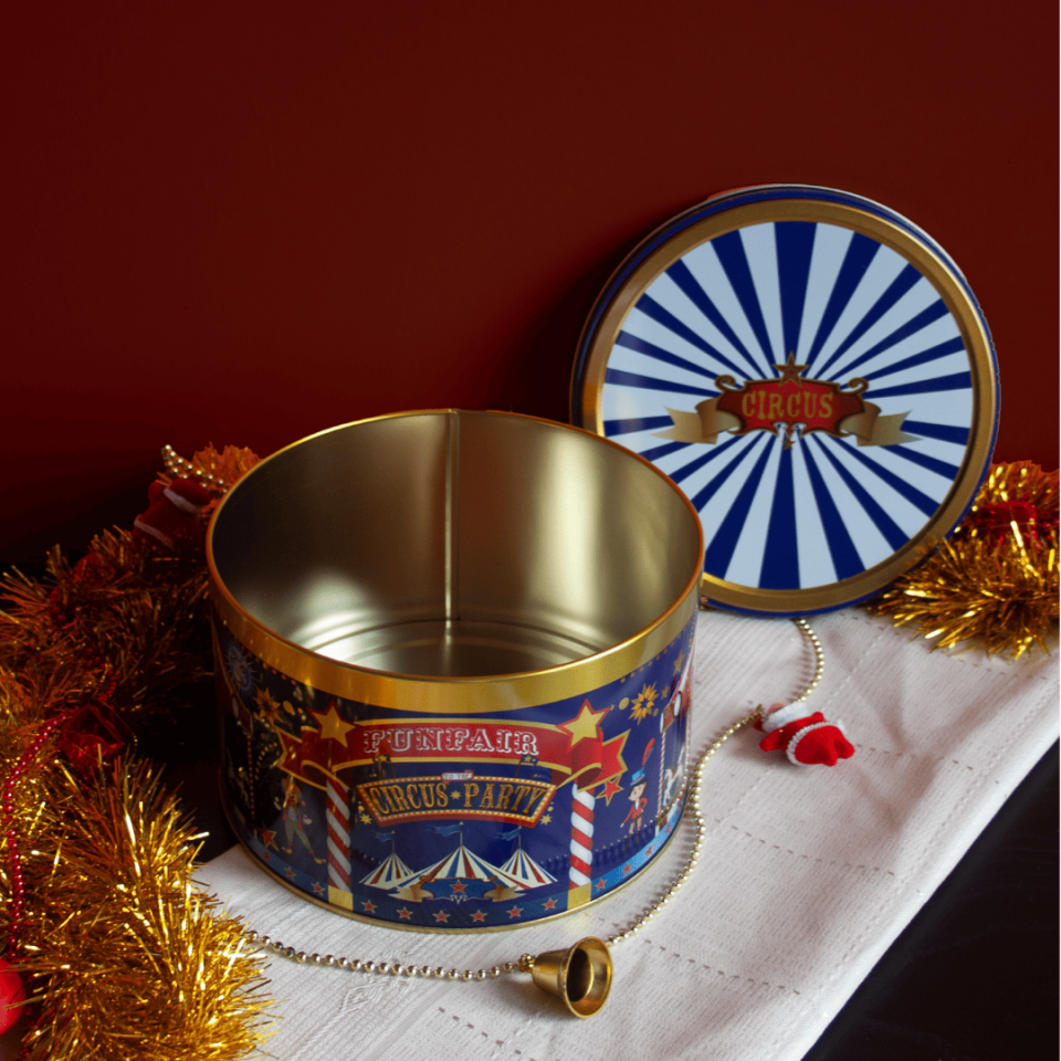 Circus Seri Dekoratif Metal Kutu Lacivert