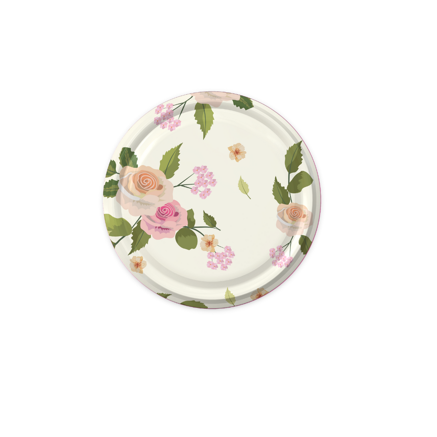 Hijyenik Paketli 10 Adet Kavanoz Kapağı Çiçek Desenler 82 mm